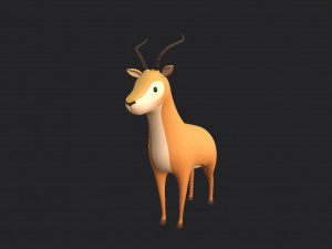 cartoon antelope 3D 모델