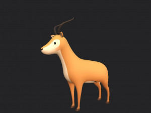 cartoon antelope 3D 모델