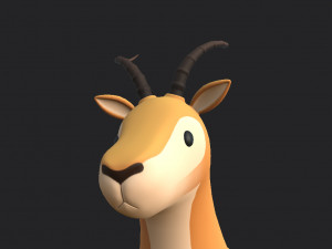 cartoon antelope 3D 모델