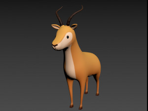cartoon antelope 3D 모델