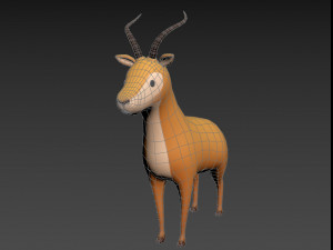 cartoon antelope 3D 모델