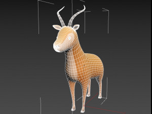 cartoon antelope 3D 모델