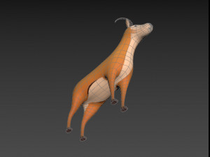 cartoon antelope 3D 모델