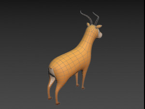 cartoon antelope 3D 모델