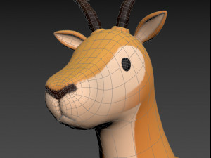 cartoon antelope 3D 모델