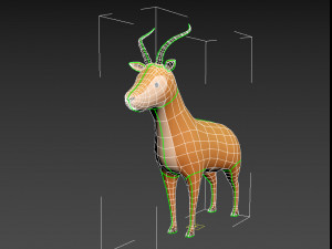 cartoon antelope 3D 모델