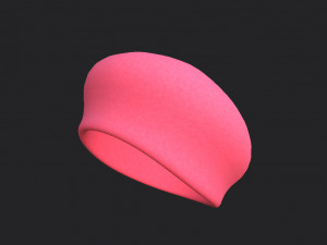 wool beret hat Model 3D