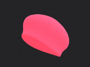 wool beret hat Model 3D