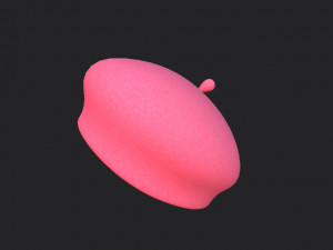 wool beret hat Model 3D