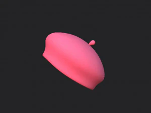 wool beret hat 3D Model