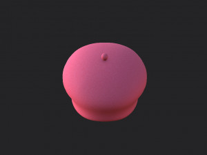 wool beret hat Model 3D