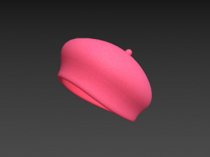 wool beret hat Model 3D