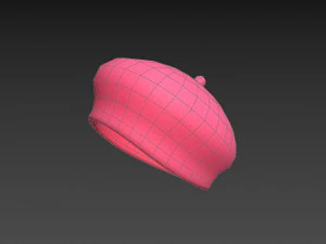 wool beret hat 3D Model