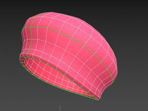 wool beret hat Model 3D
