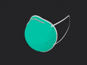 3m surgical mask 3D Model