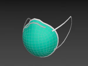 3m surgical mask 3D Model