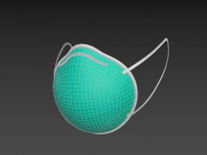 3m surgical mask 3D Model