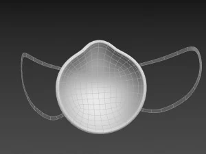 3m surgical mask 3D Model