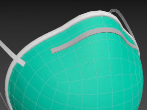 3m surgical mask 3D Model