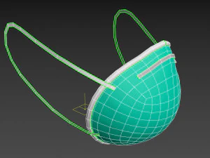 3m surgical mask 3D Model