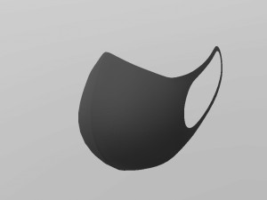 black surgical mask 3Dモデル