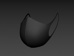 black surgical mask 3Dモデル