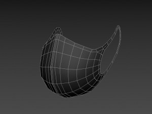 black surgical mask 3Dモデル