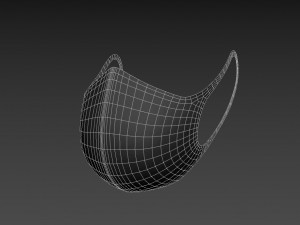 black surgical mask 3Dモデル