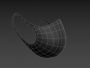 black surgical mask 3Dモデル