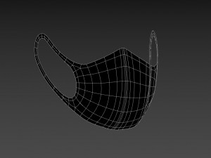 black surgical mask 3Dモデル