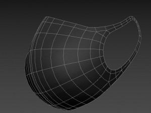 black surgical mask 3Dモデル