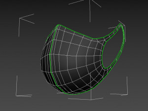 black surgical mask 3Dモデル