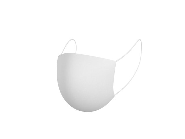 white surgical mask 3D Model .c4d .max .obj .3ds .fbx .stl .blend 