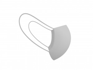white surgical mask 3D Model