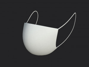 white surgical mask 3D Model