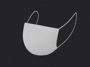white surgical mask 3D Model