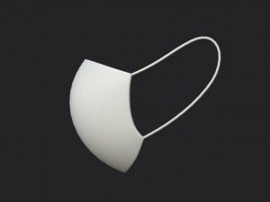 white surgical mask 3D Model