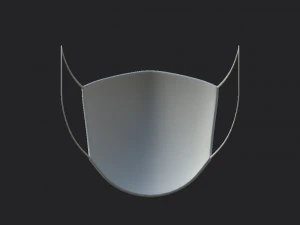 white surgical mask 3D Model