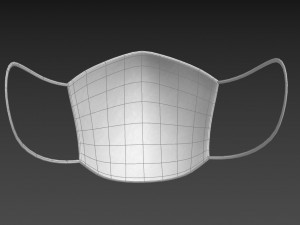 white surgical mask 3D Model