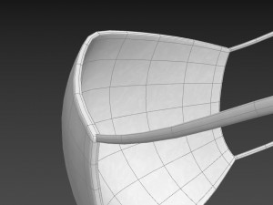 white surgical mask 3D Model