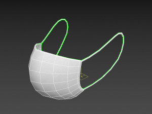 white surgical mask 3D Model