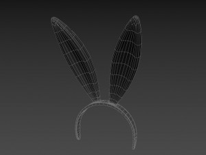 bunny headband Modello 3D