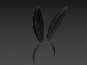 opaska na głowę w kształcie kr&oacute;liczka Model 3D