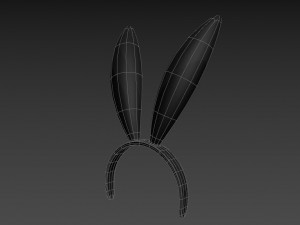 bunny headband Modello 3D