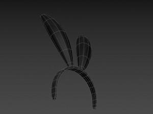 bunny headband Modello 3D