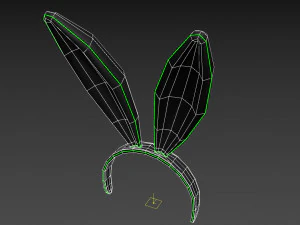 opaska na głowę w kształcie kr&oacute;liczka Model 3D