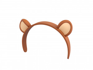 bear headband 3D मॉडल