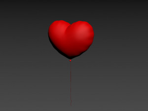 heart balloon 3Dモデル