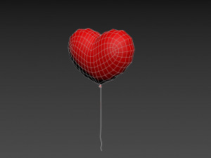 heart balloon 3Dモデル