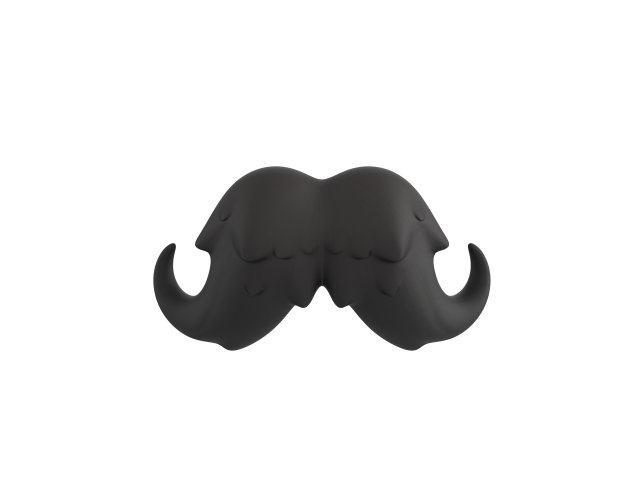 mustache 02 3D 모델 .c4d .max .obj .3ds .fbx .stl .blend 